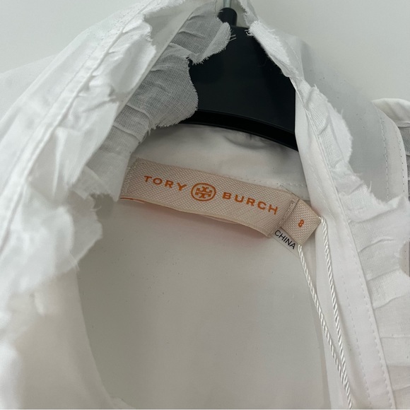 Tory Burch Scalloped Cotton Shirt Dress NWT - Picture 7 of 9